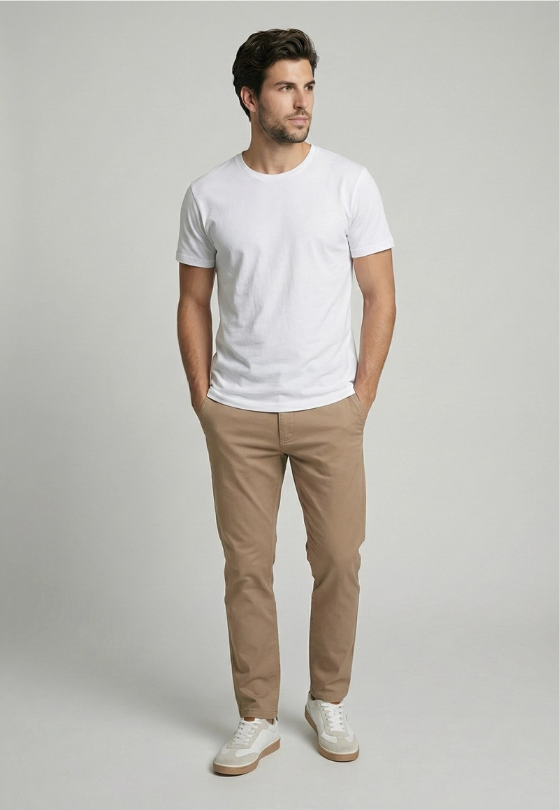 PANTALON TWILL WITHOUT PLEATS KHAKI - 2