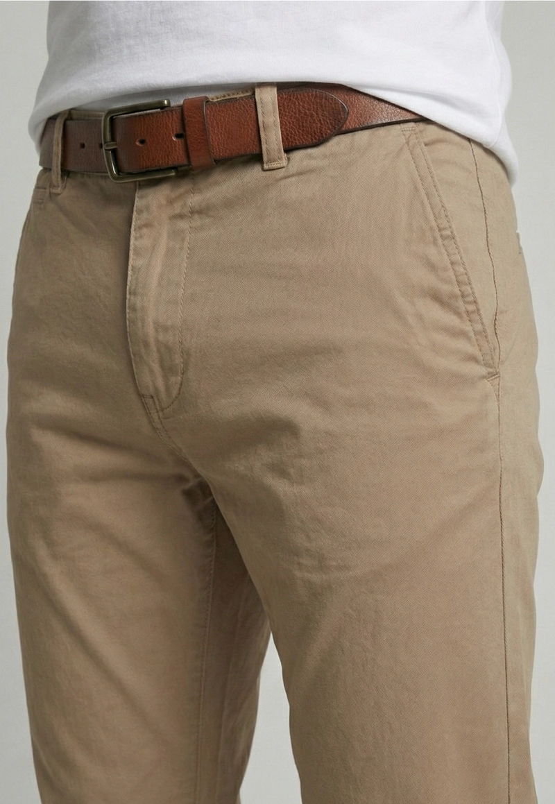 PANTALON TWILL WITHOUT PLEATS KHAKI - 3