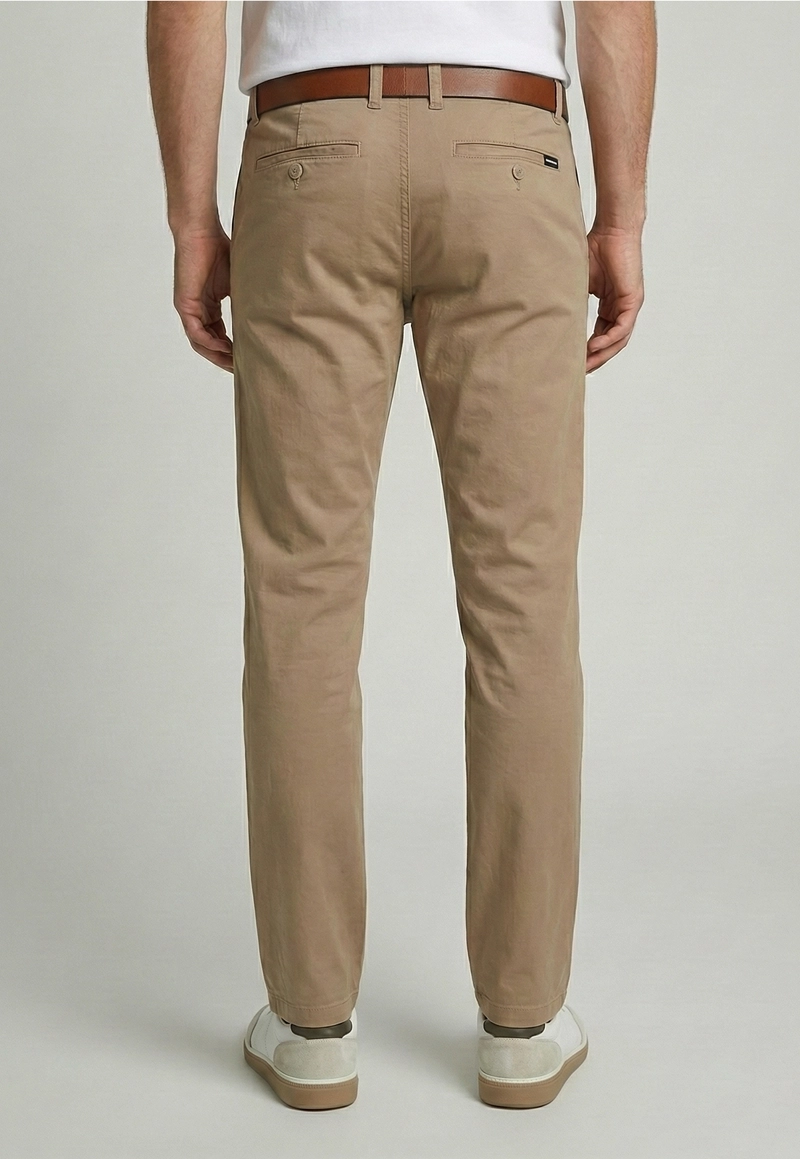 PANTALON TWILL WITHOUT PLEATS KHAKI - 4