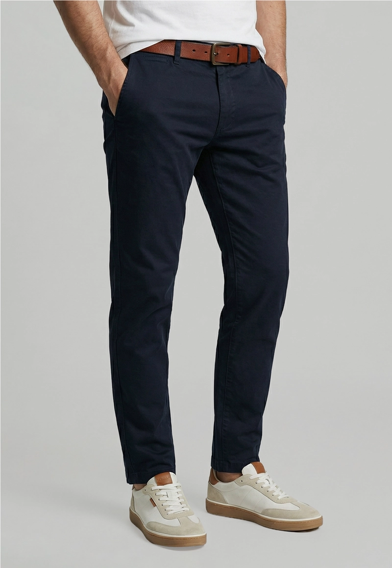 PANTALON TWILL WITHOUT PLEATS L/31 NAVY - 1