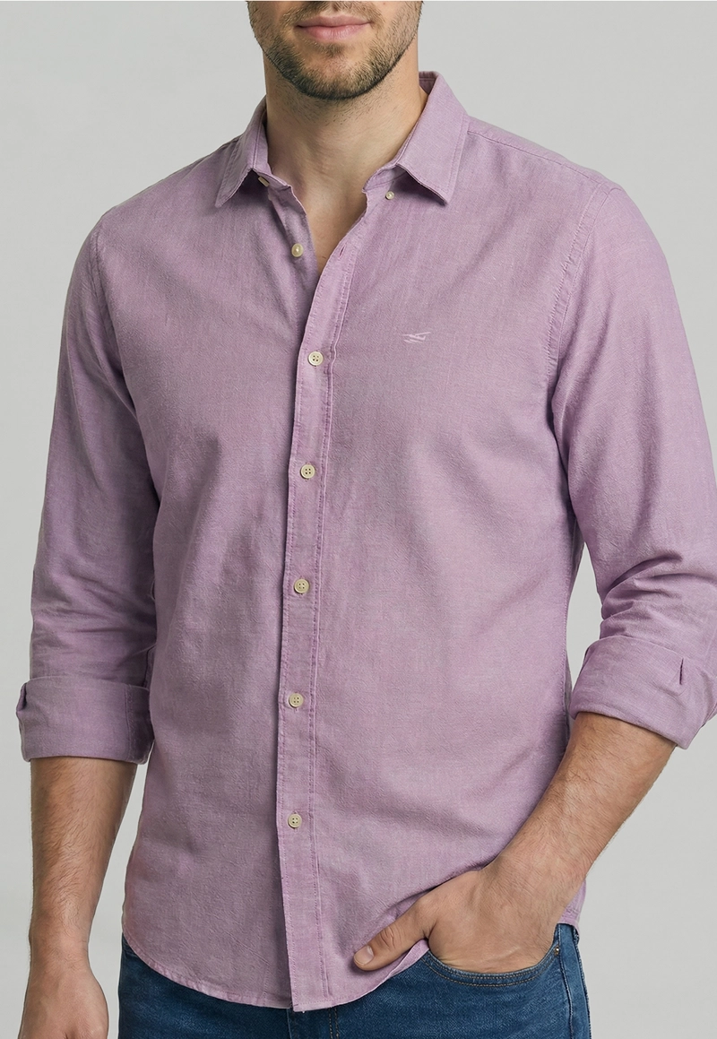 CAMISA OXFORD SPORT VIOLET - 3