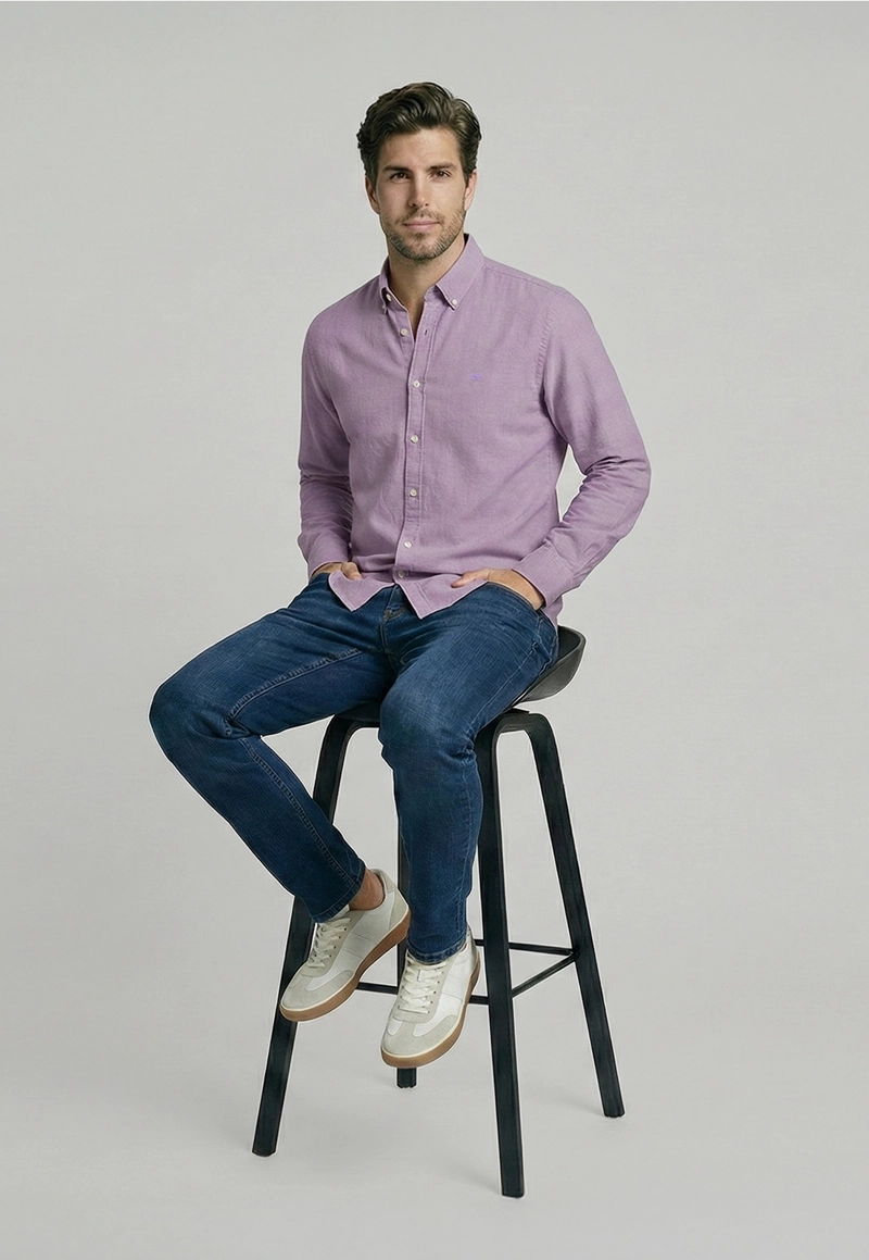 CAMISA OXFORD SPORT VIOLET - 5
