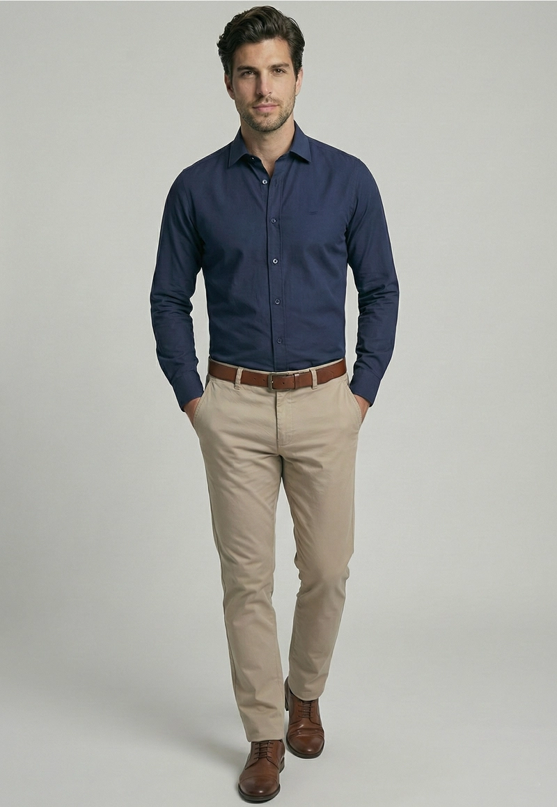 CAMISA SLIM DUBLIN NAVY - 2