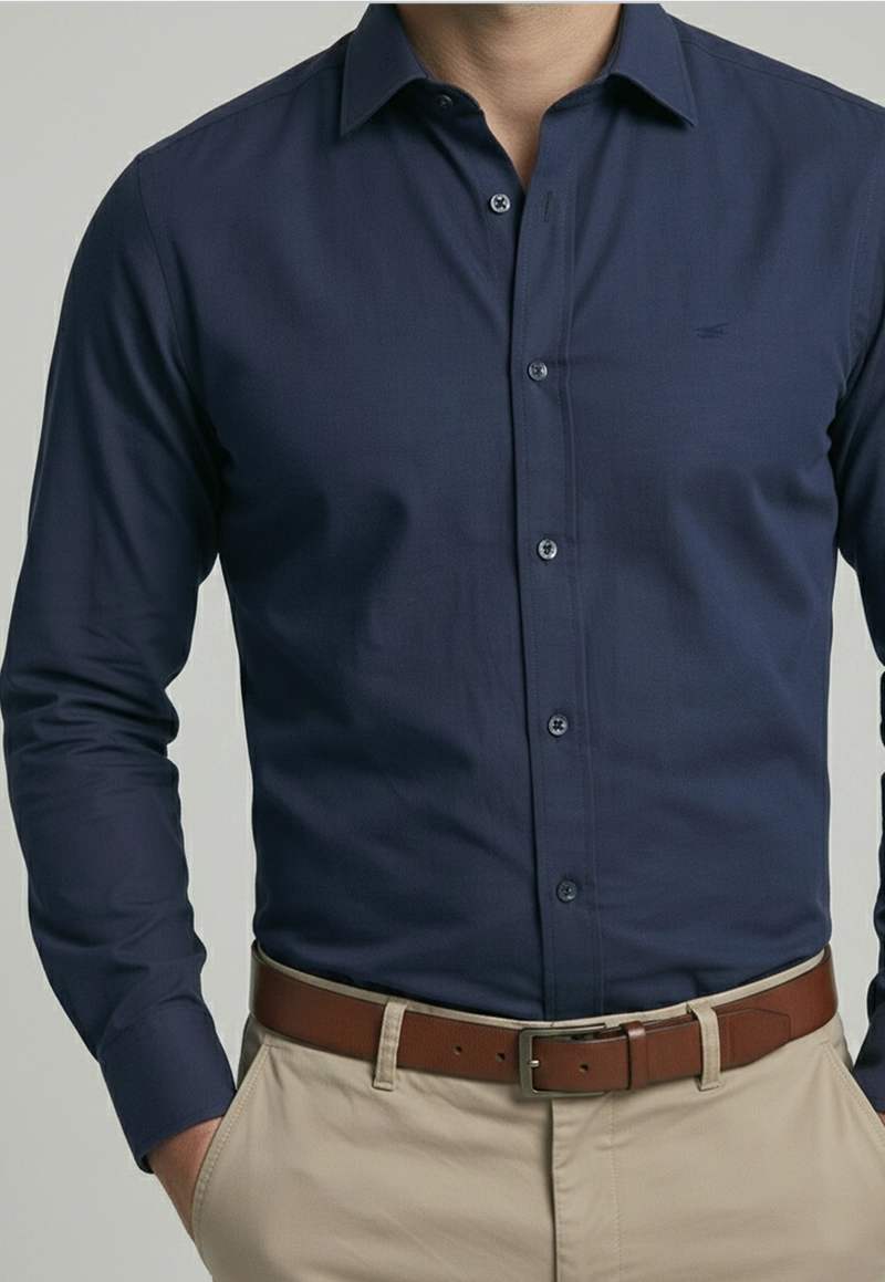 CAMISA SLIM DUBLIN NAVY - 3