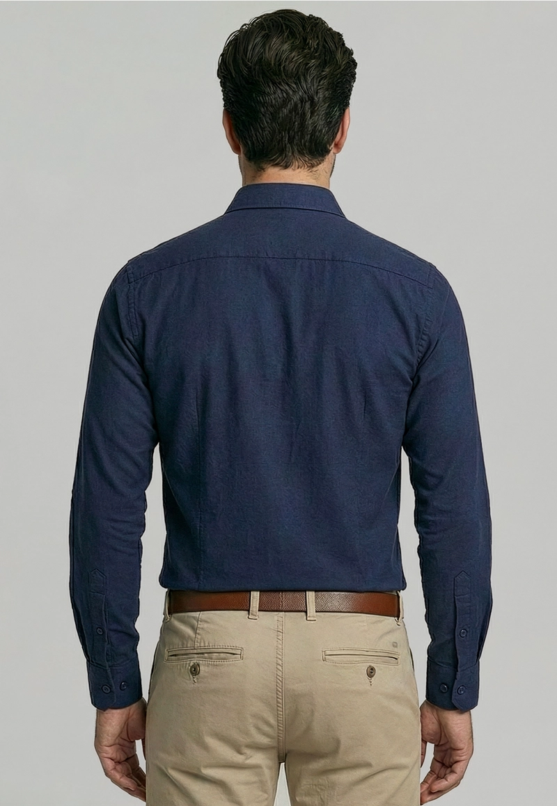CAMISA SLIM DUBLIN NAVY - 4