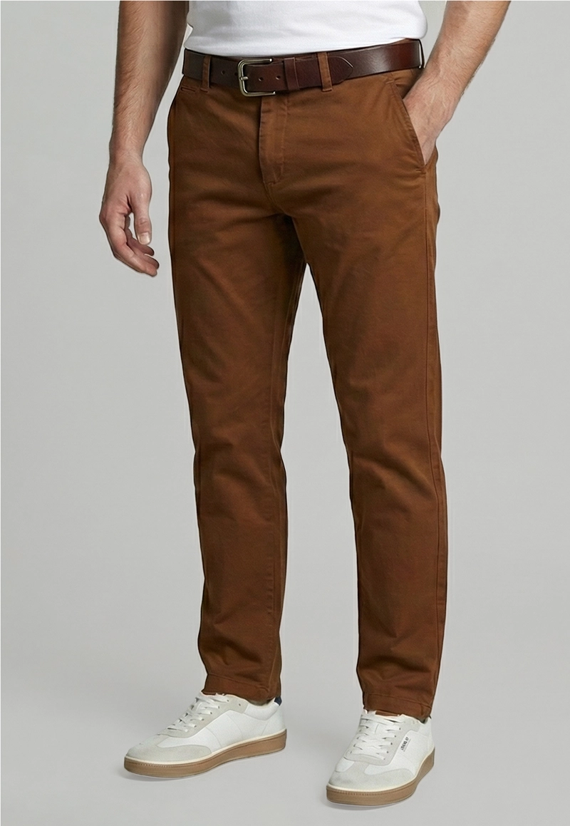 PANTALON TWILL WITHOUT PLEATS L/31 LT  CAMEL - 1