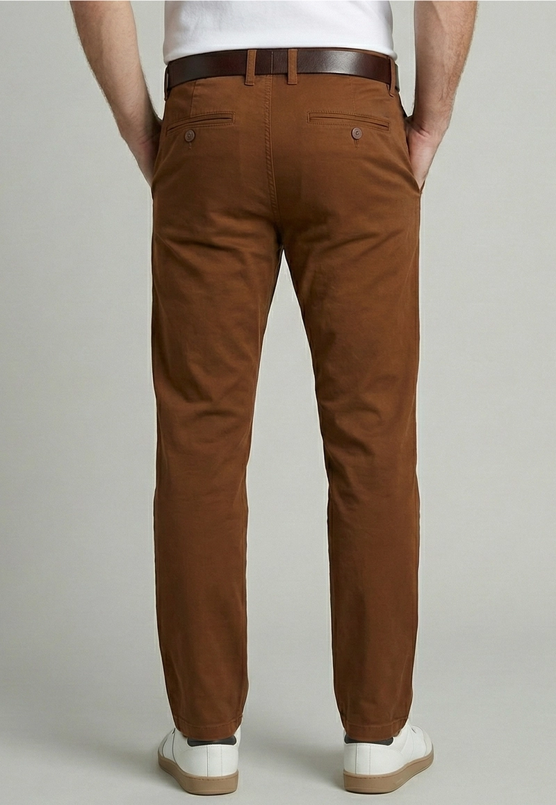 PANTALON TWILL WITHOUT PLEATS L/31 LT  CAMEL - 4