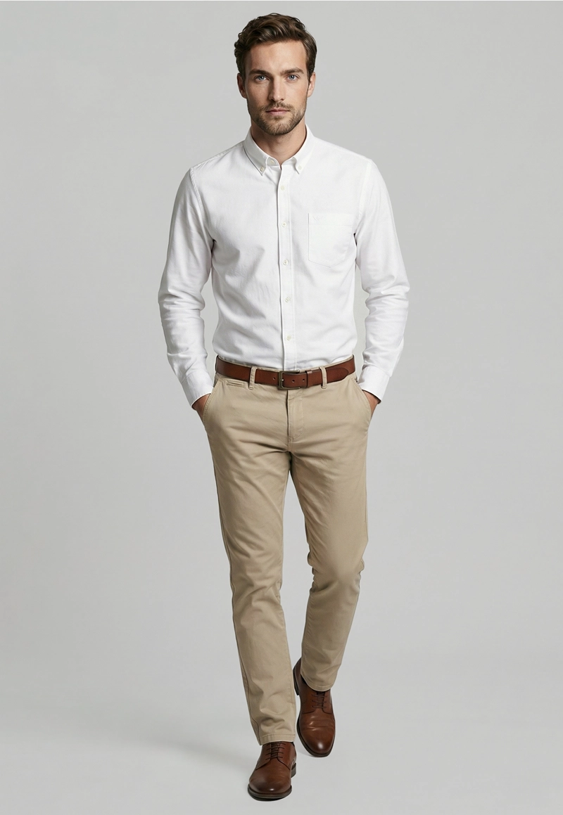 CAMISA SMART CASUAL OXFORD WHITE - 2