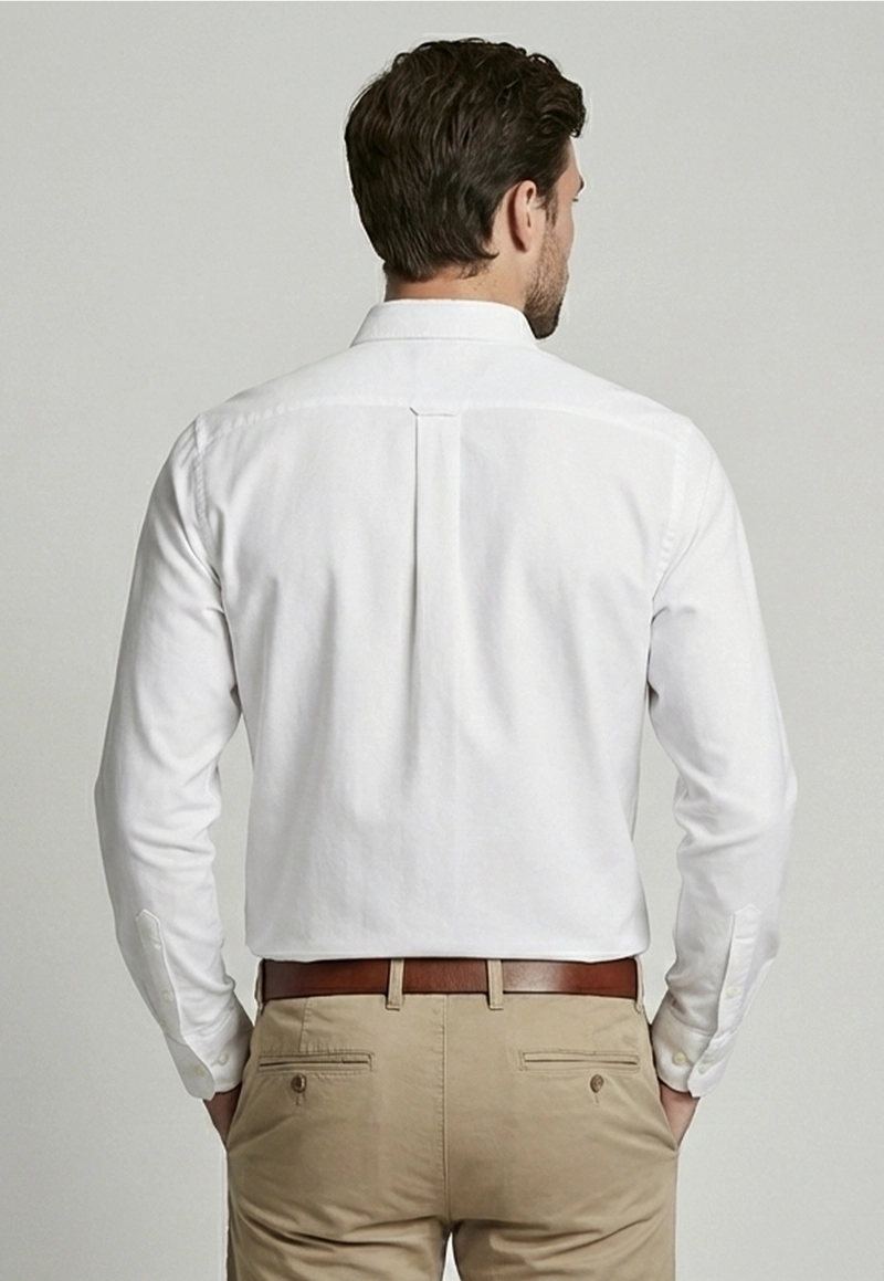 CAMISA SMART CASUAL OXFORD WHITE - 4