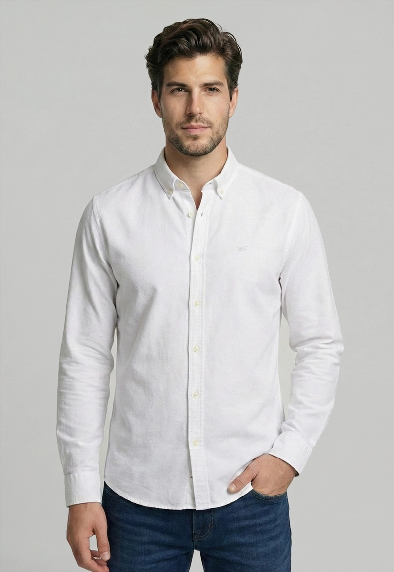 CAMISA SPORT OXFORD WHITE - 1