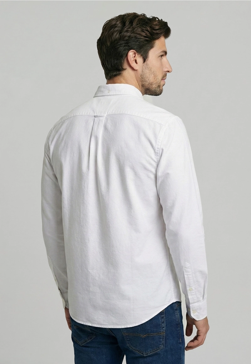 CAMISA SPORT OXFORD WHITE - 4