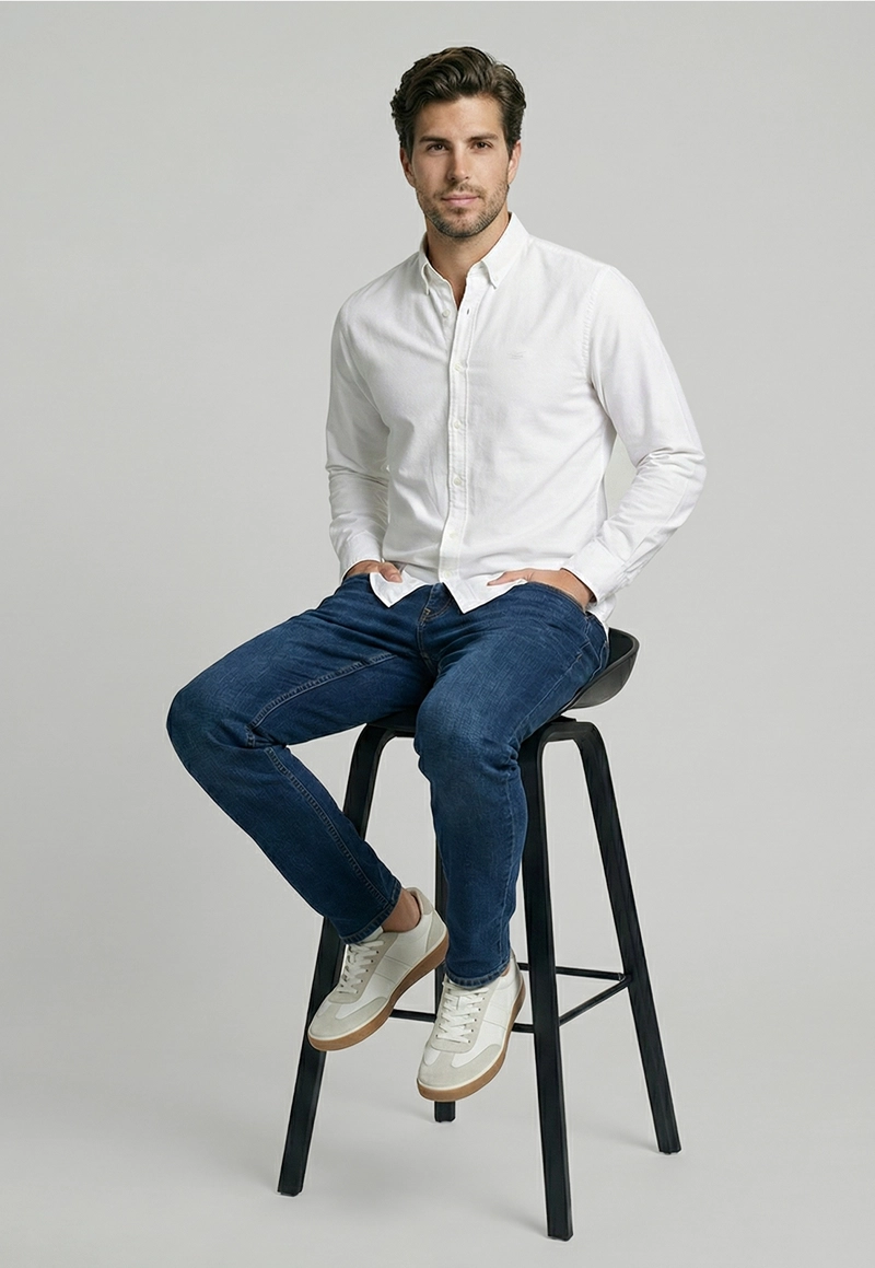 CAMISA SPORT OXFORD WHITE - 5