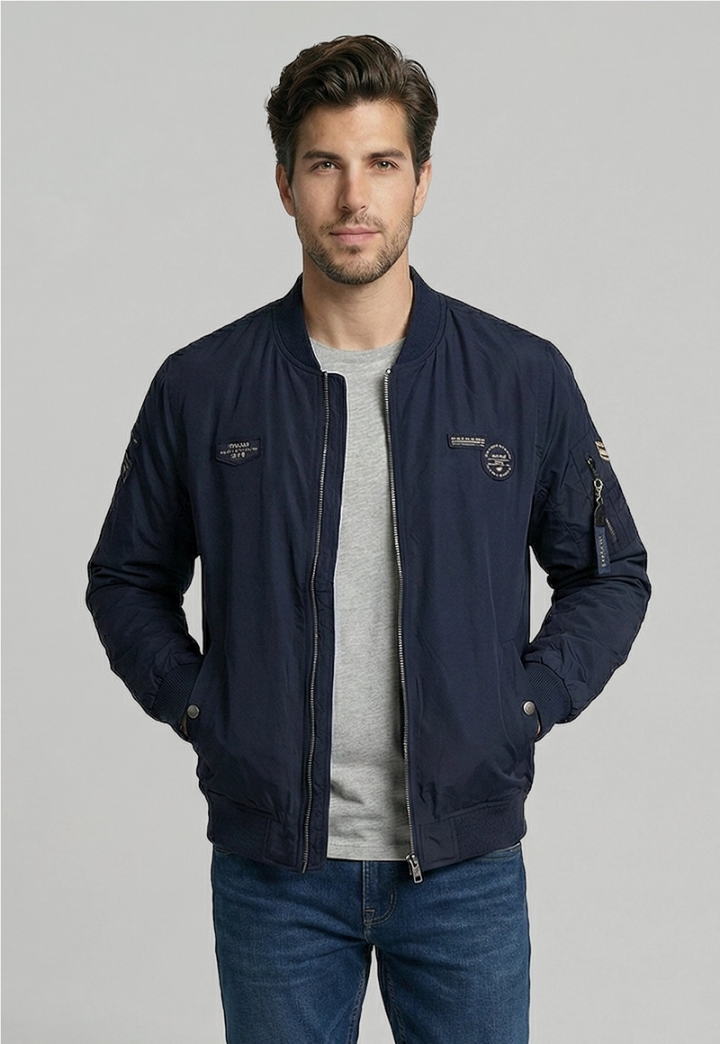 CHAQUETA PILOT BOMBER NAVY - 1