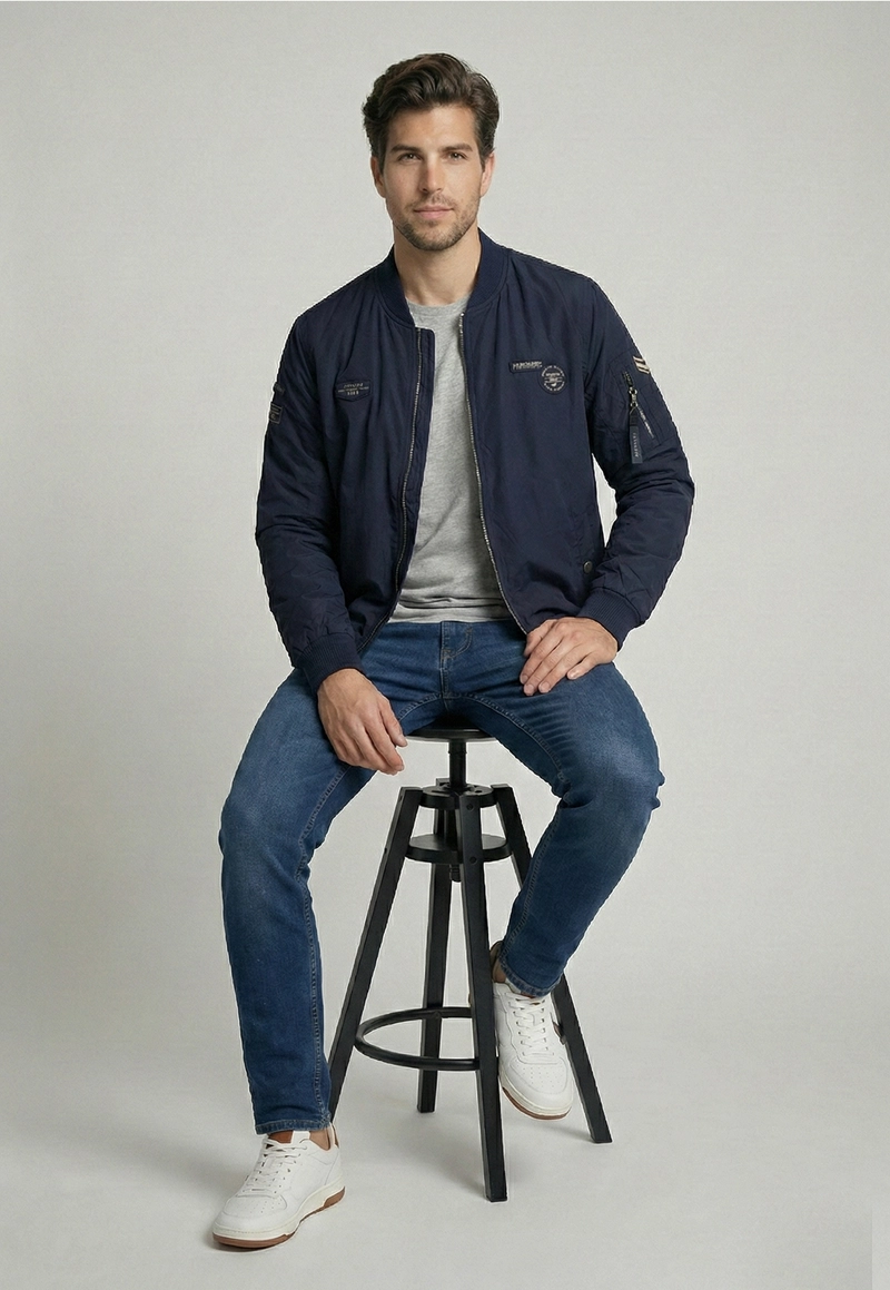 CHAQUETA PILOT BOMBER NAVY - 5