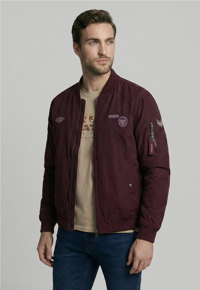 CHAQUETA PILOT BOMBER PLUM - 1