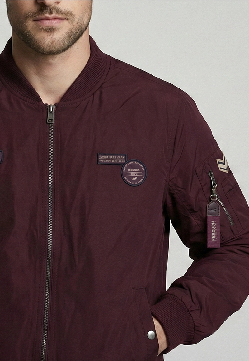 CHAQUETA PILOT BOMBER PLUM - 3