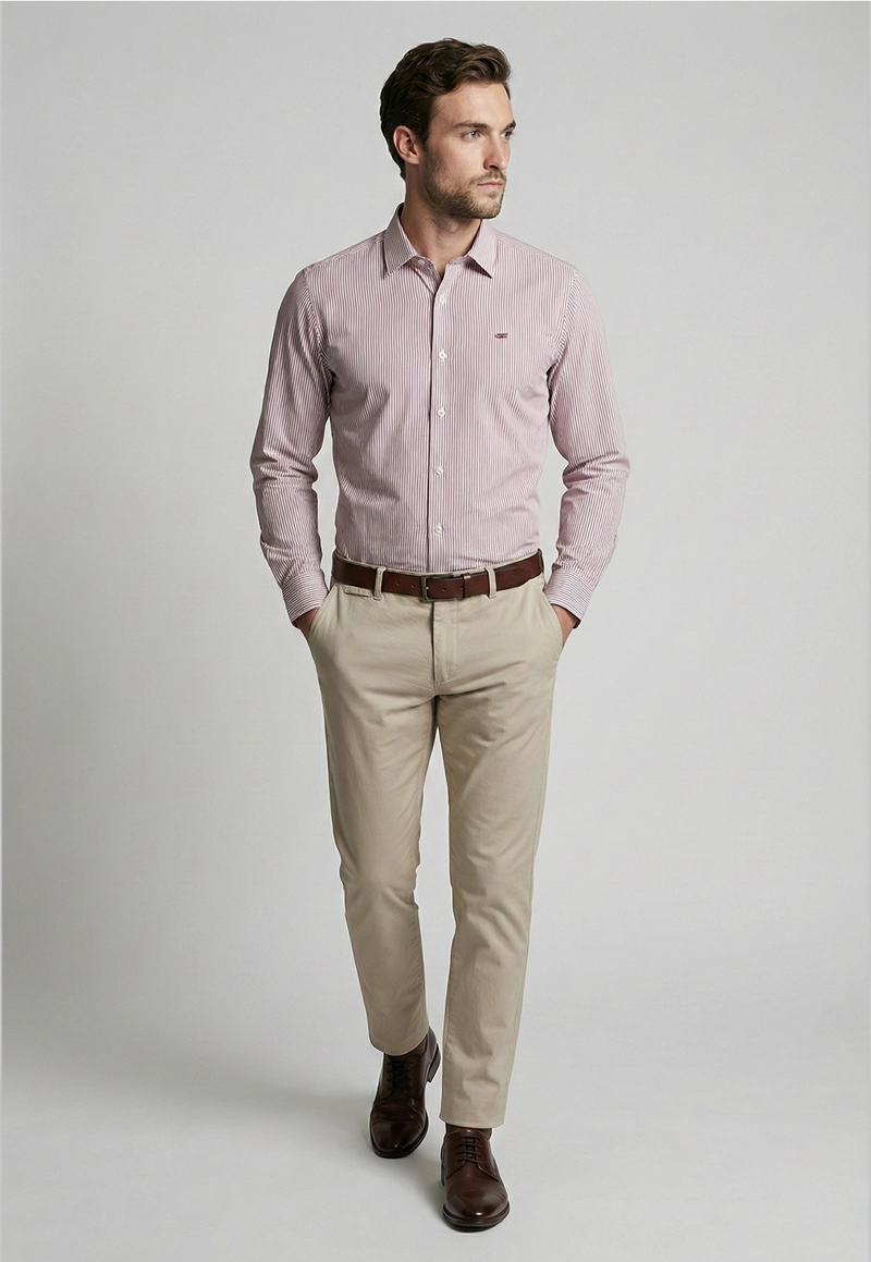 CAMISA AUSTIN BURGUNDY - 2