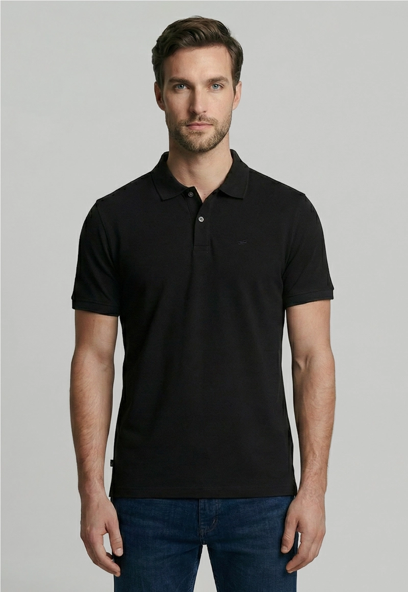 POLERA BLACK BASICA PIQUE - 1