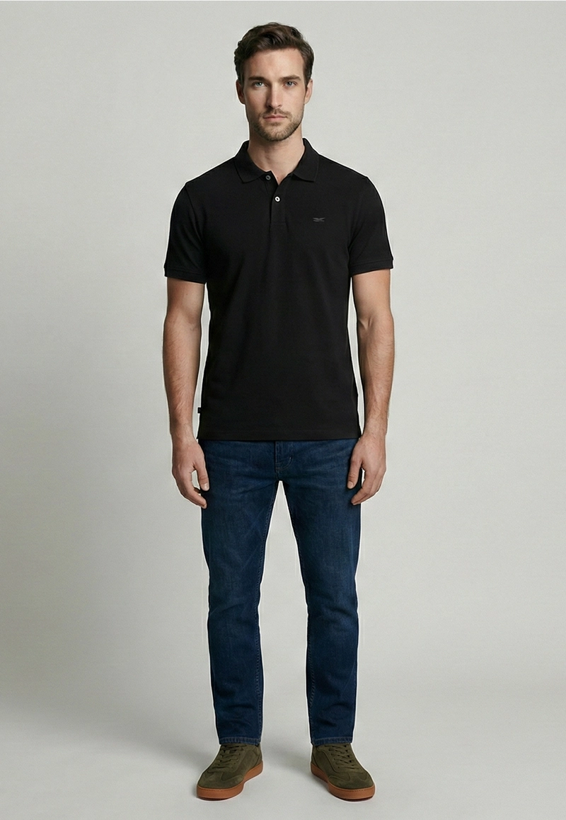POLERA BLACK BASICA PIQUE - 2