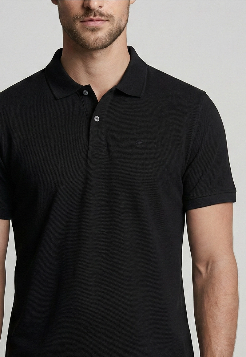 POLERA BLACK BASICA PIQUE - 3