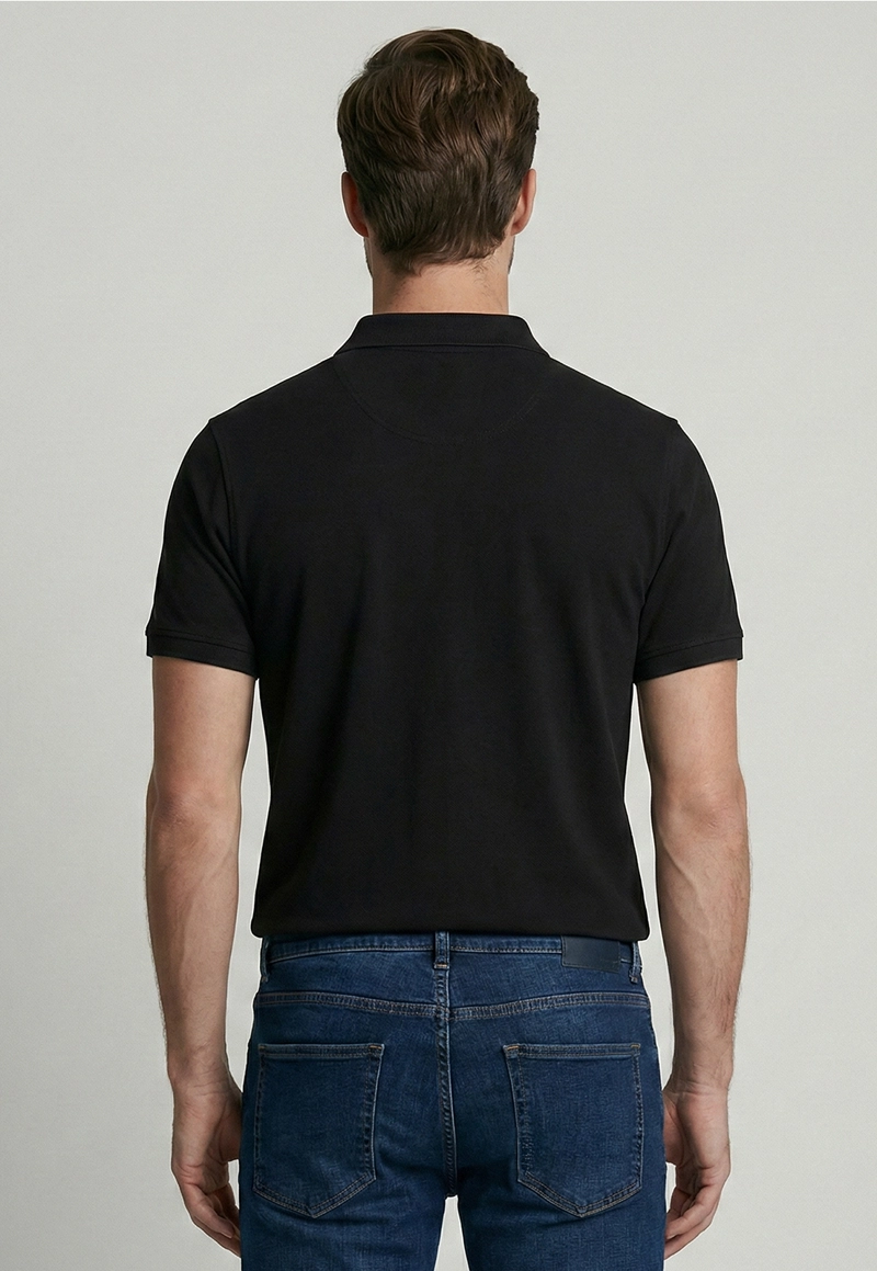 POLERA BLACK BASICA PIQUE - 4