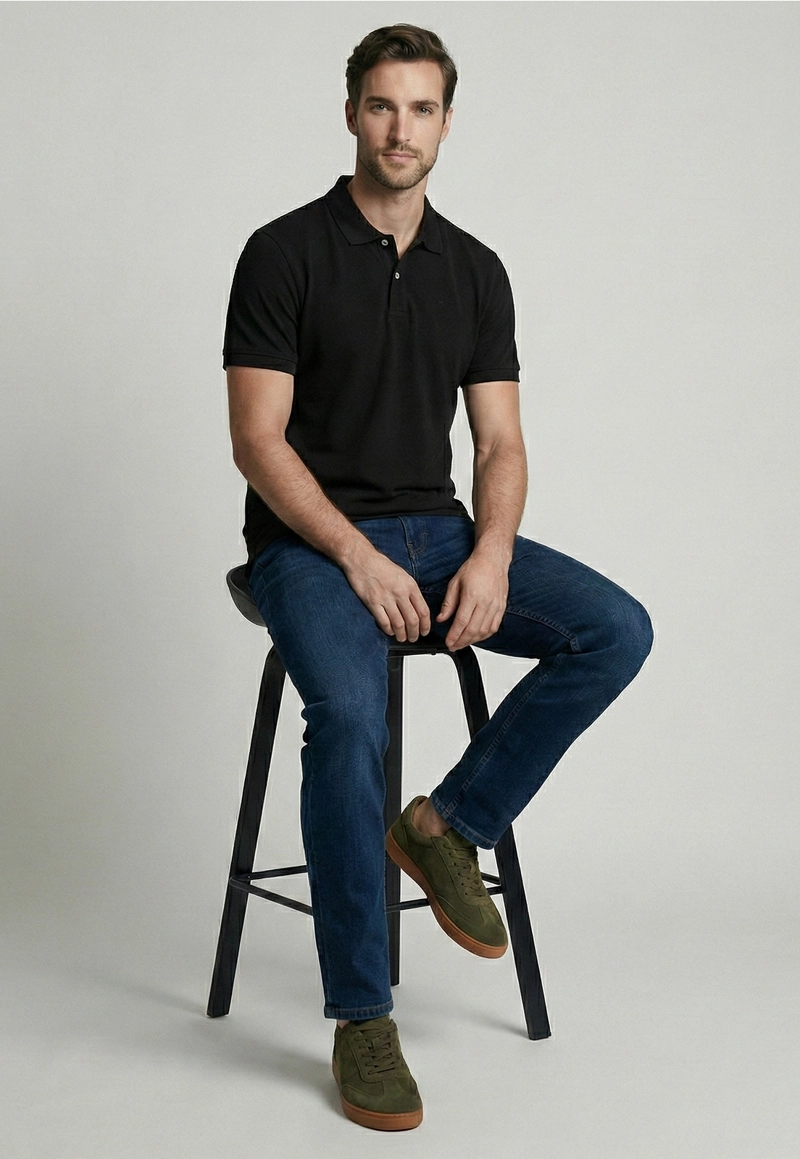 POLERA BLACK BASICA PIQUE - 5