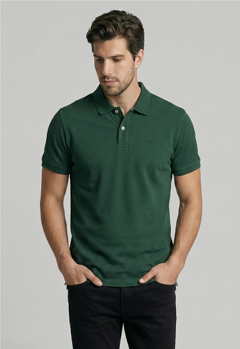 POLERA BASICA PIQUE GREEN - 1