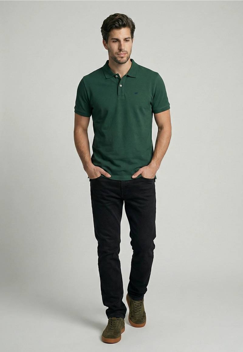 POLERA BASICA PIQUE GREEN - 2