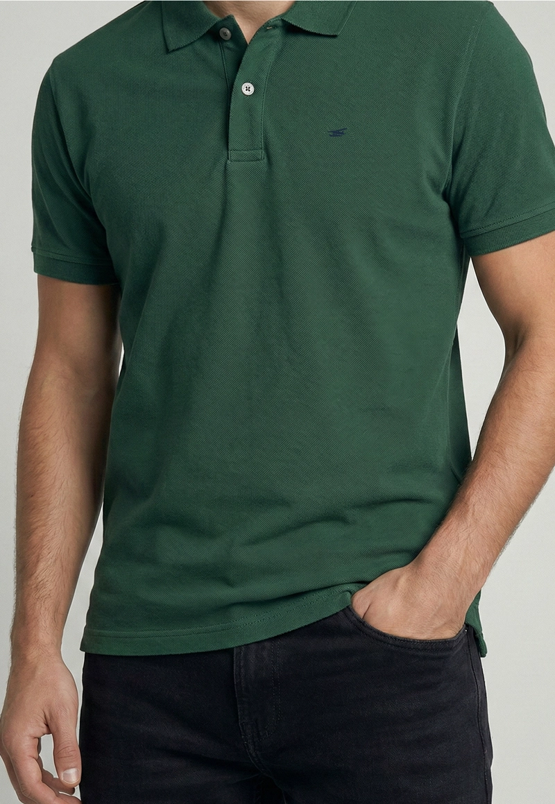 POLERA BASICA PIQUE GREEN - 3