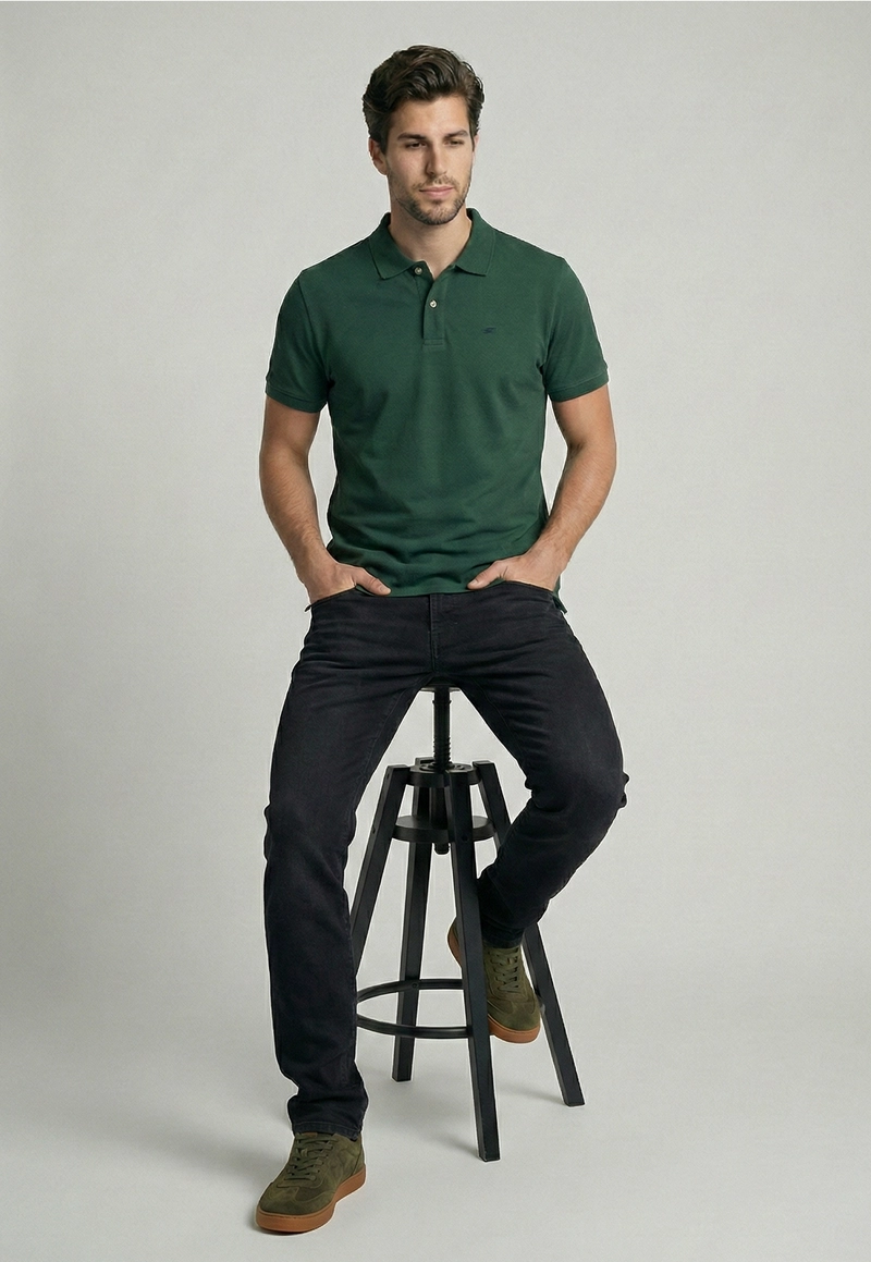 POLERA BASICA PIQUE GREEN - 5