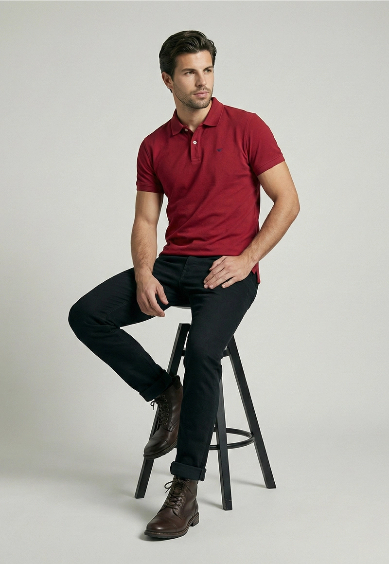 POLERA RED BASICA PIQUE - 5