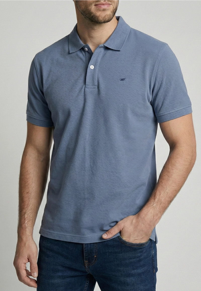 POLERA BASICA PIQUE SKY - 3