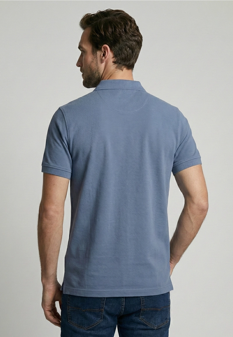 POLERA BASICA PIQUE SKY - 4