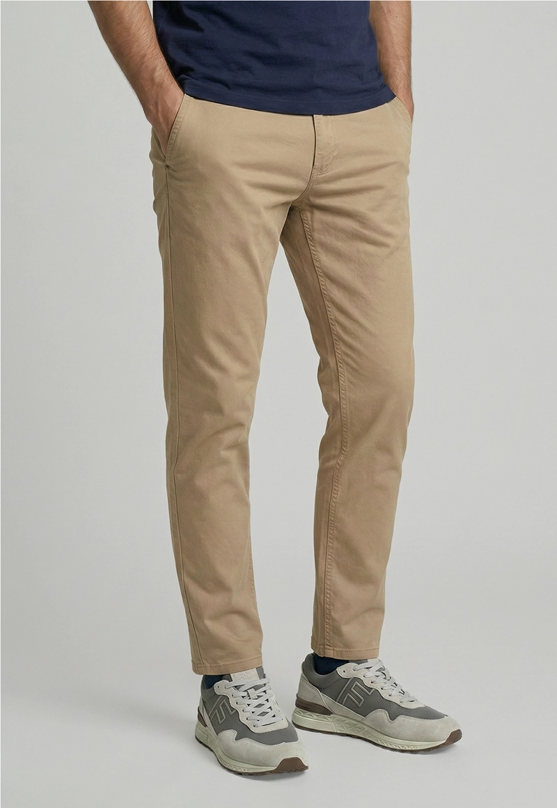 PANTALON FIVE POCKET BEIGE - 1