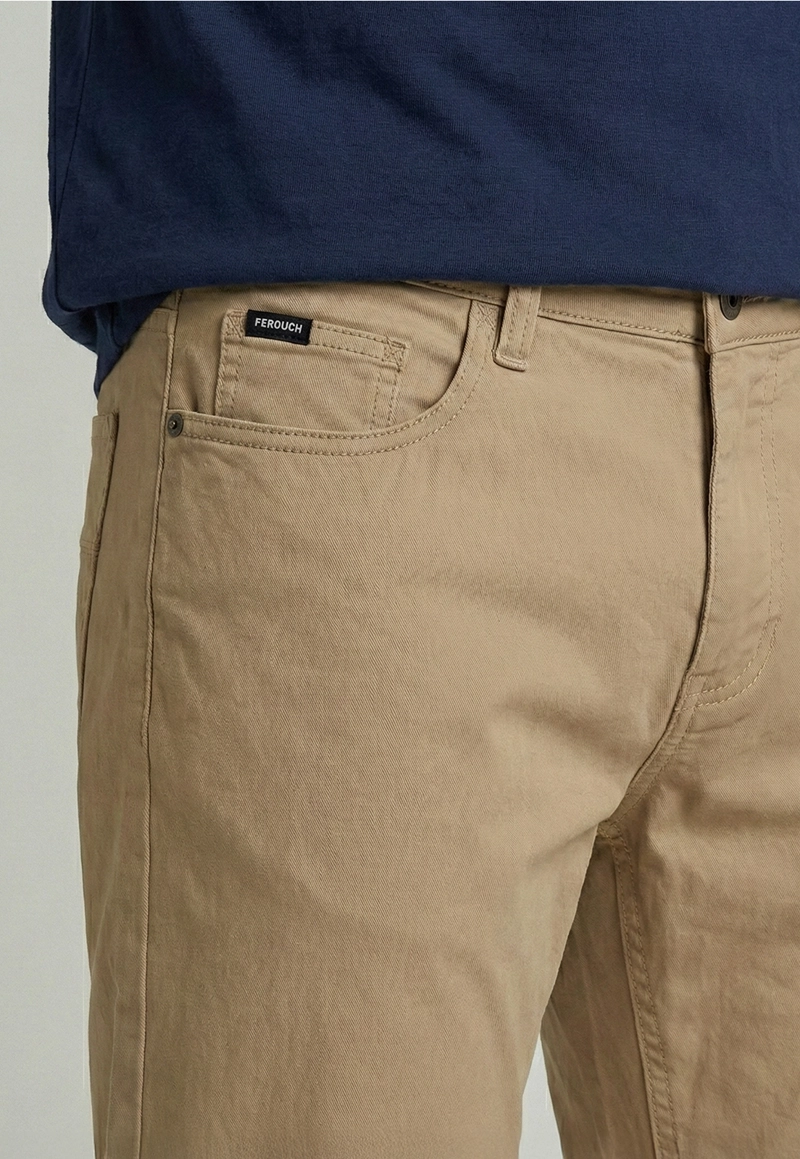 PANTALON FIVE POCKET BEIGE - 3