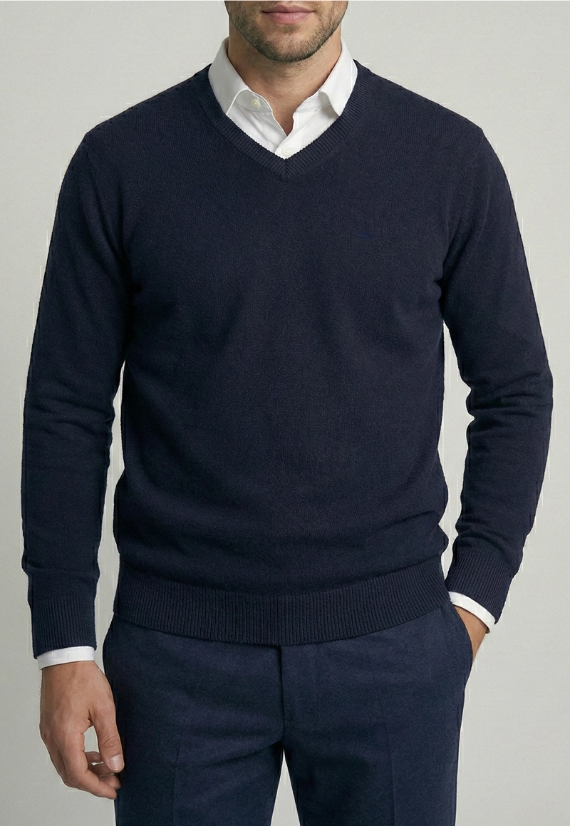 SWEATER ARIZONA V-NECK NAVY - 3