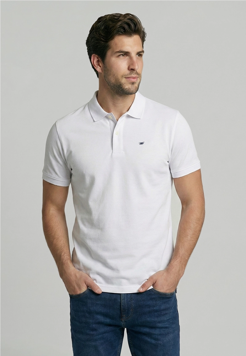 POLERA WHITE BASICA PIQUE - 1