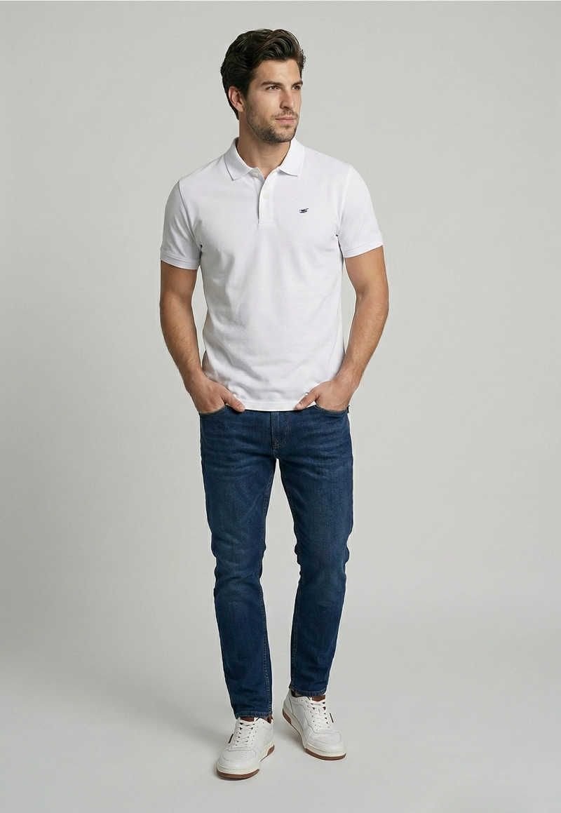 POLERA WHITE BASICA PIQUE - 2