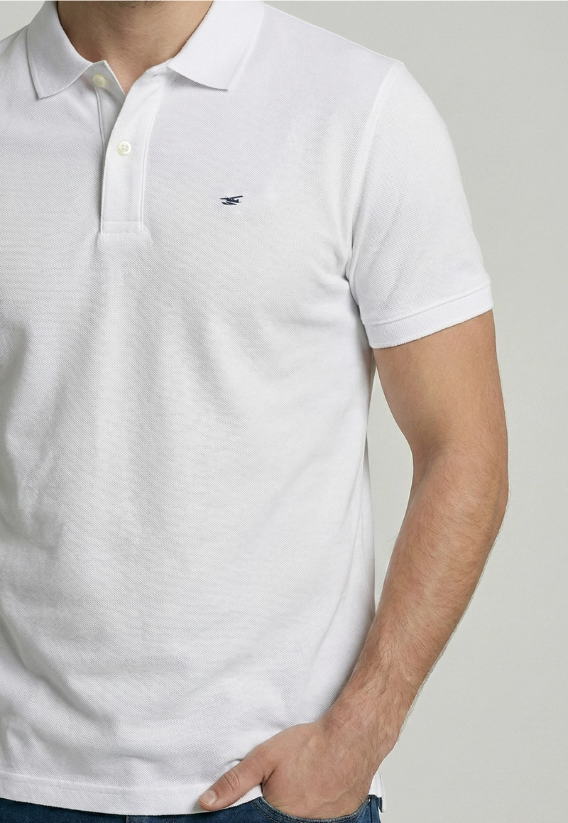 POLERA WHITE BASICA PIQUE - 3