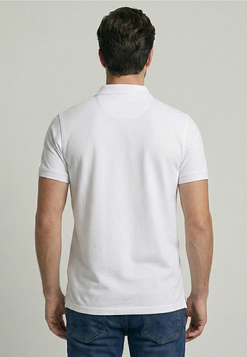 POLERA WHITE BASICA PIQUE - 4