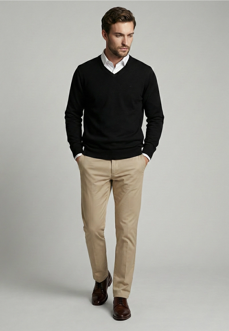 SWEATER ARIZONA V-NECK BLACK - 2