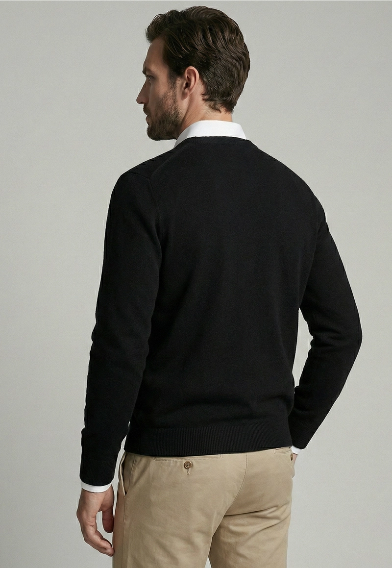 SWEATER ARIZONA V-NECK BLACK - 4