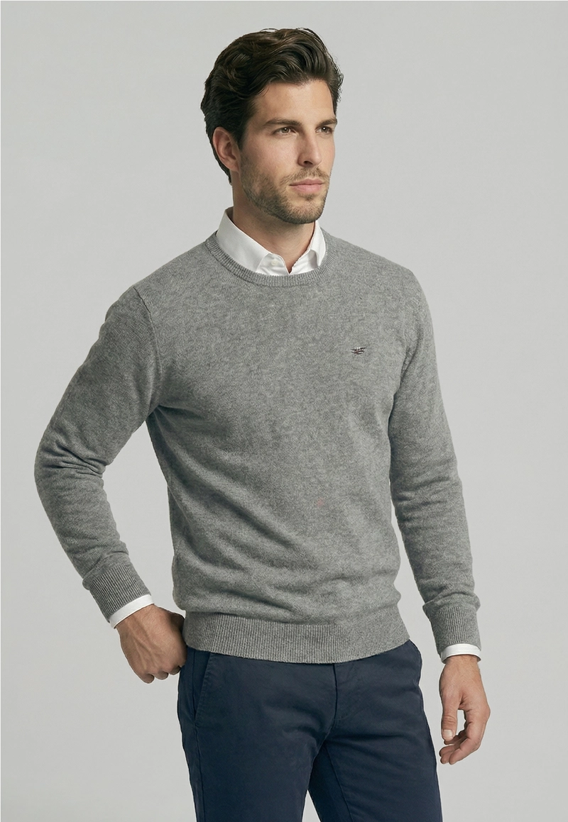 SWEATER PARIS GREY MELANGE - 1