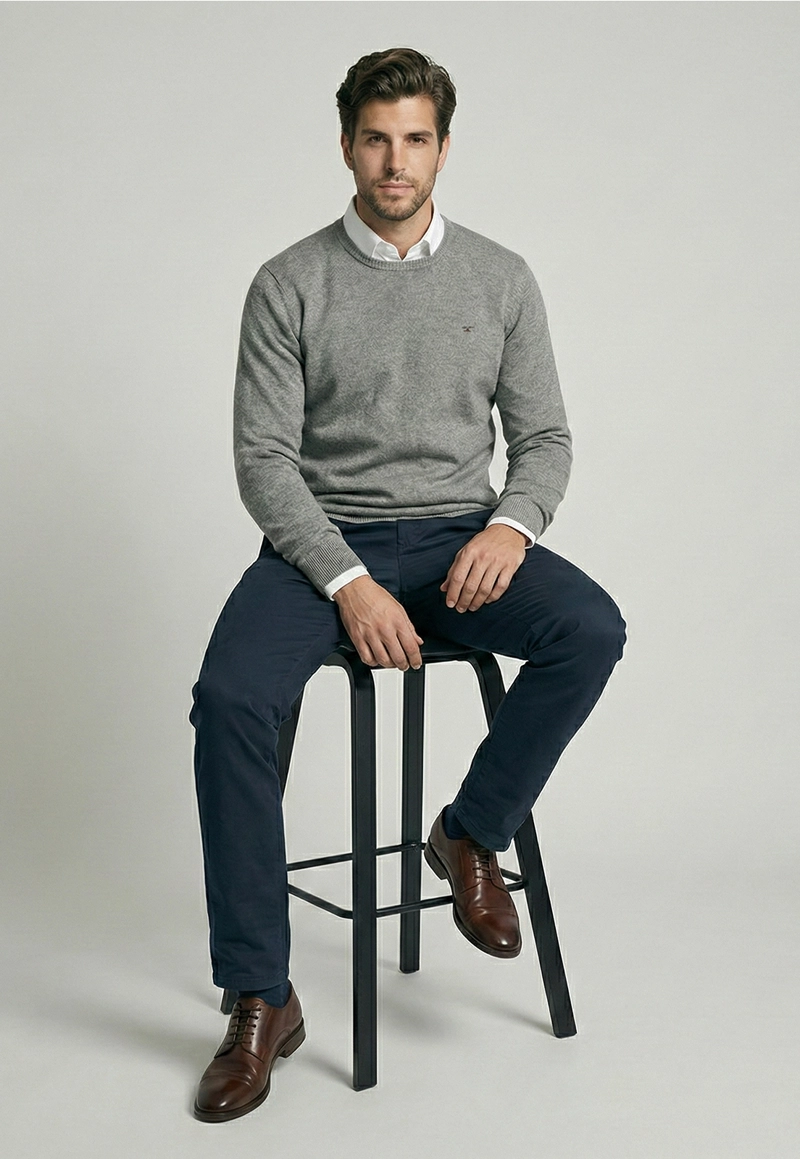 SWEATER PARIS GREY MELANGE - 5