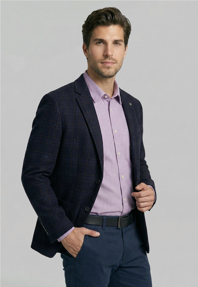 BLAZER BURBANK NAVY - 1