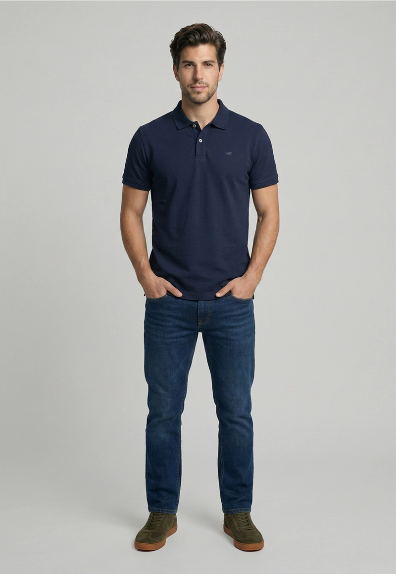 POLERA BASICA PIQUE NAVY - 2