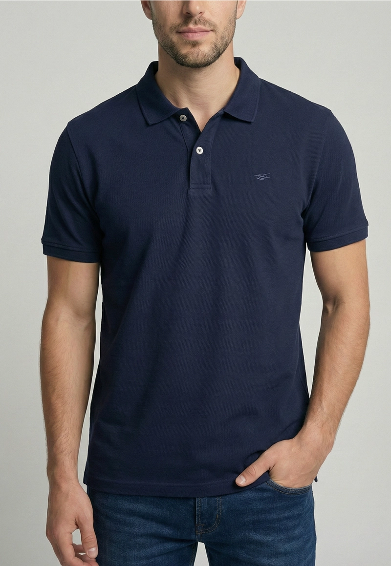 POLERA BASICA PIQUE NAVY - 3
