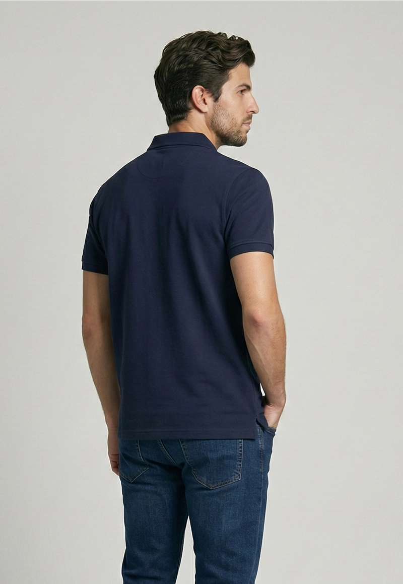 POLERA BASICA PIQUE NAVY - 4