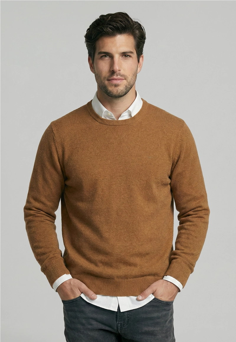 SWEATER PARIS LT CAMEL MELANGE - 1