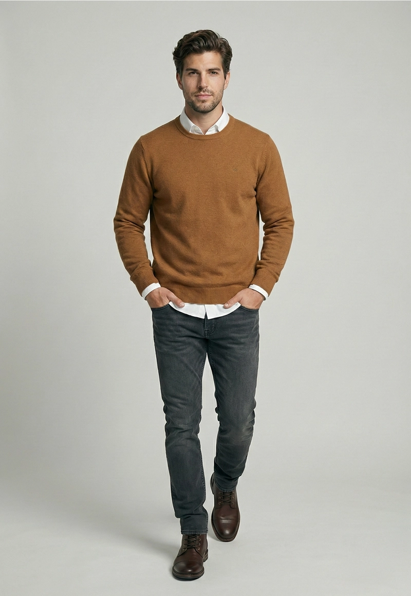 SWEATER PARIS LT CAMEL MELANGE - 2